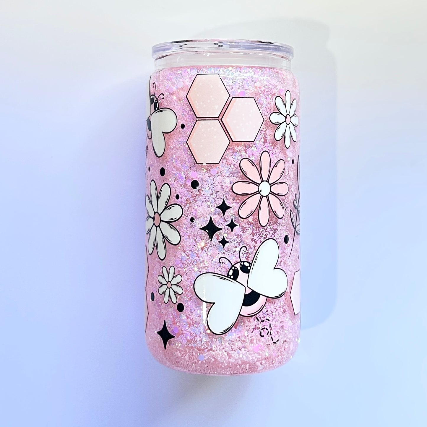 (A) Glass Snow Globes 16oz OR Glass milkshake Cups