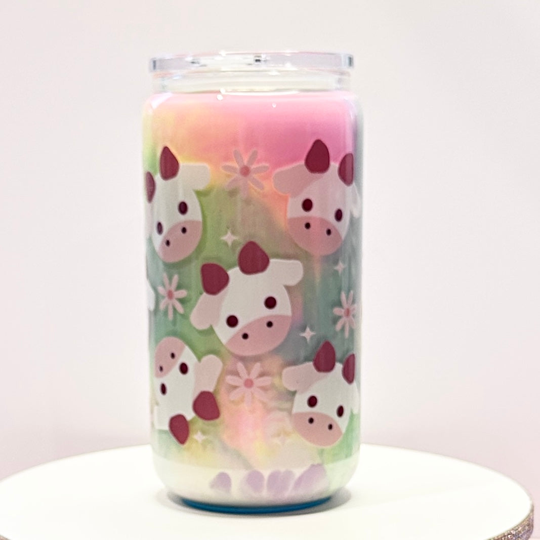 (A) Glass Snow Globes 16oz OR Glass milkshake Cups