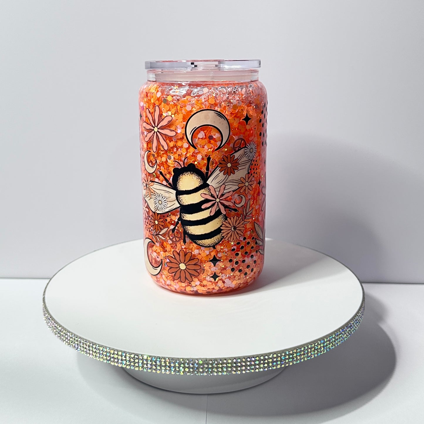 (A) Glass Snow Globes 16oz OR Glass milkshake Cups