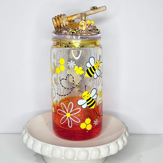 (A)Honey Drip Cups with Embellished Lids
